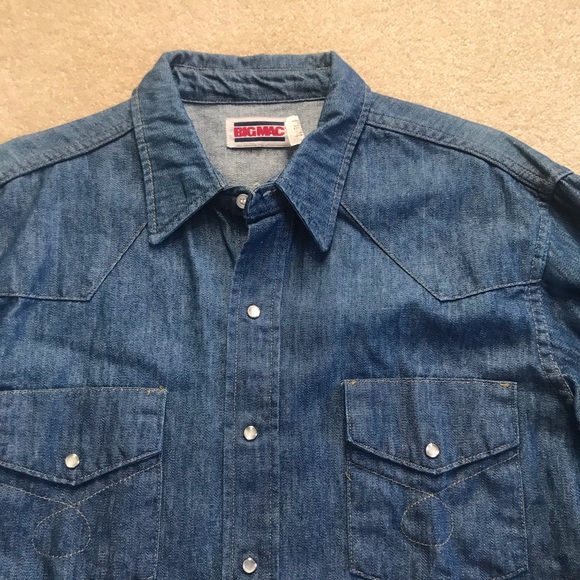 Vintage BIGMAC denim button down - Picture 2 of 3